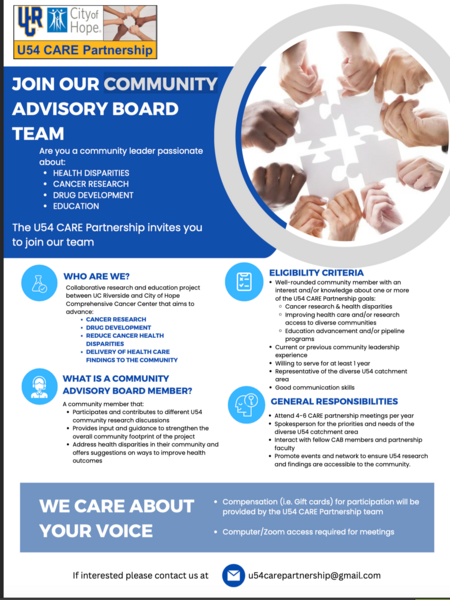 Community Advisory Board Flyer